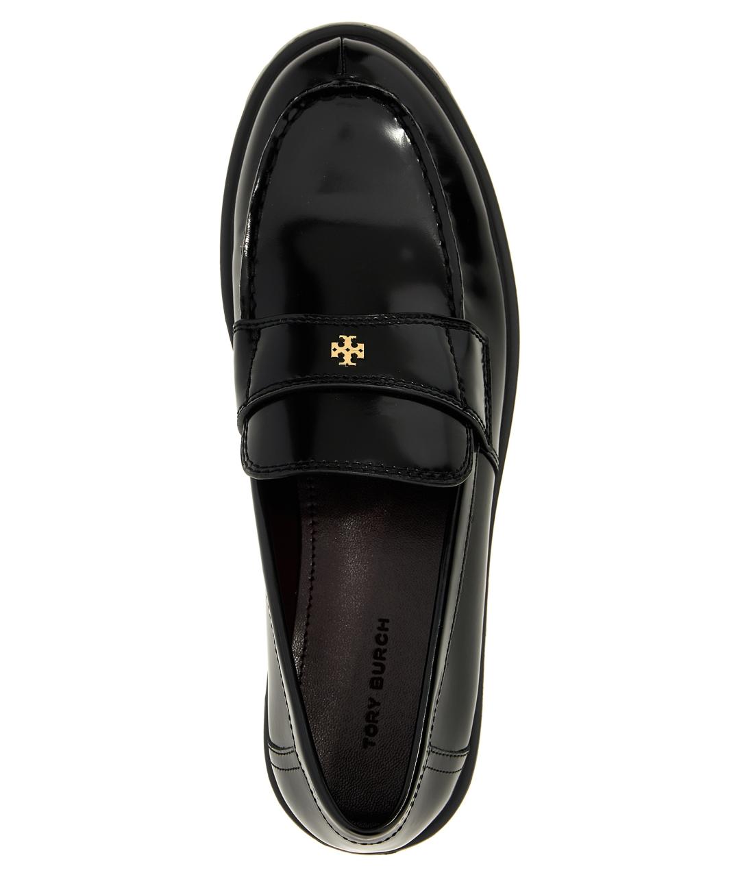 TORY BURCH Черные кожаные лоферы, фото 4