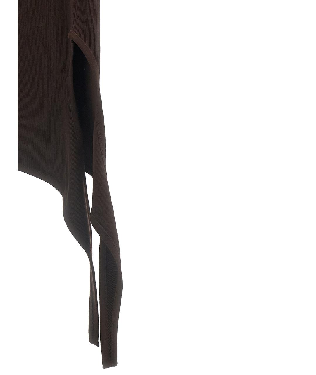 COURREGES Коричневое вискозное повседневное платье, фото 4