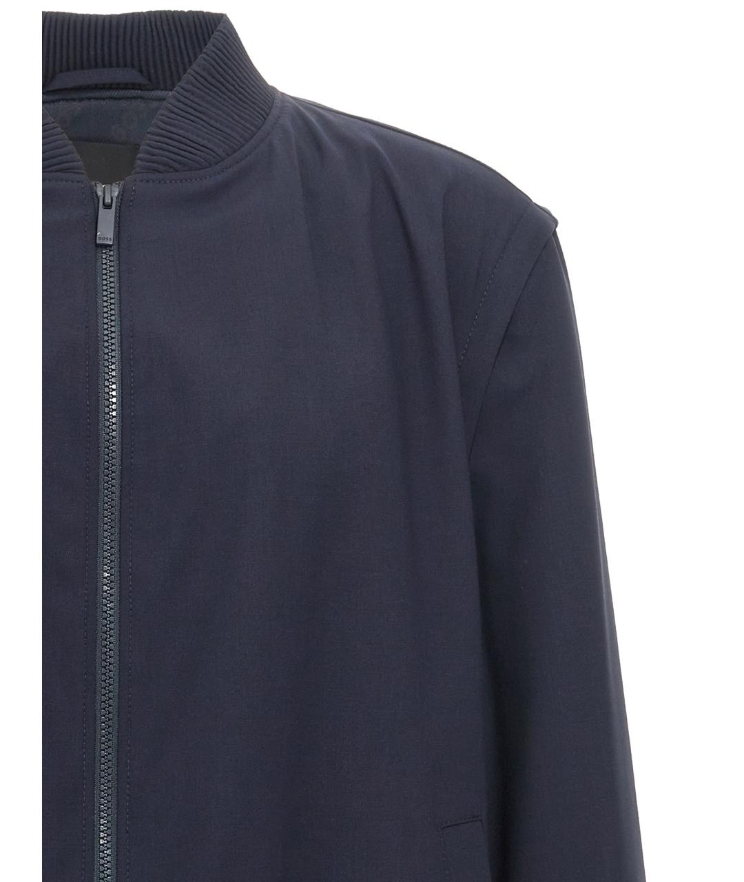 HUGO BOSS Темно-синяя шерстяная куртка, фото 4