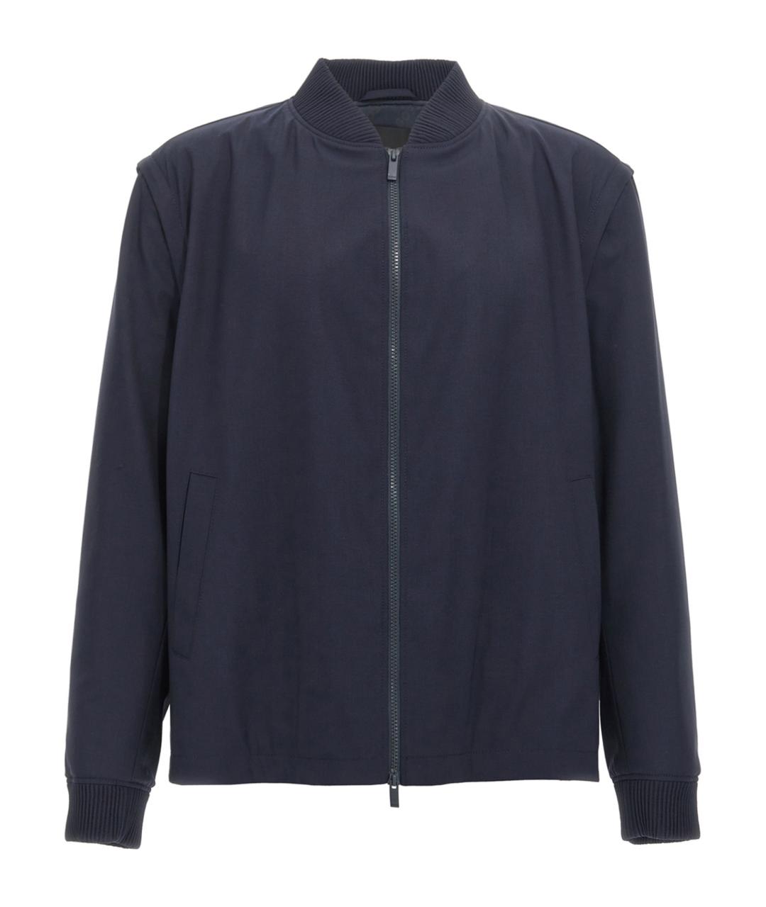 HUGO BOSS Темно-синяя шерстяная куртка, фото 1