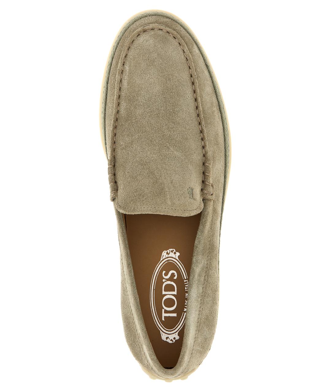 TOD'S Зеленые замшевые лоферы, фото 4