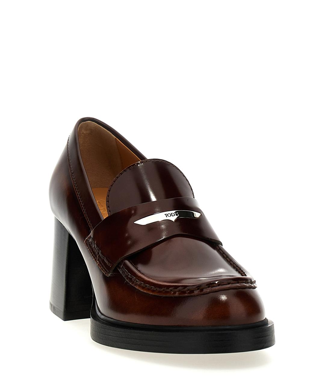 TOD'S Коричневые кожаные лоферы, фото 2