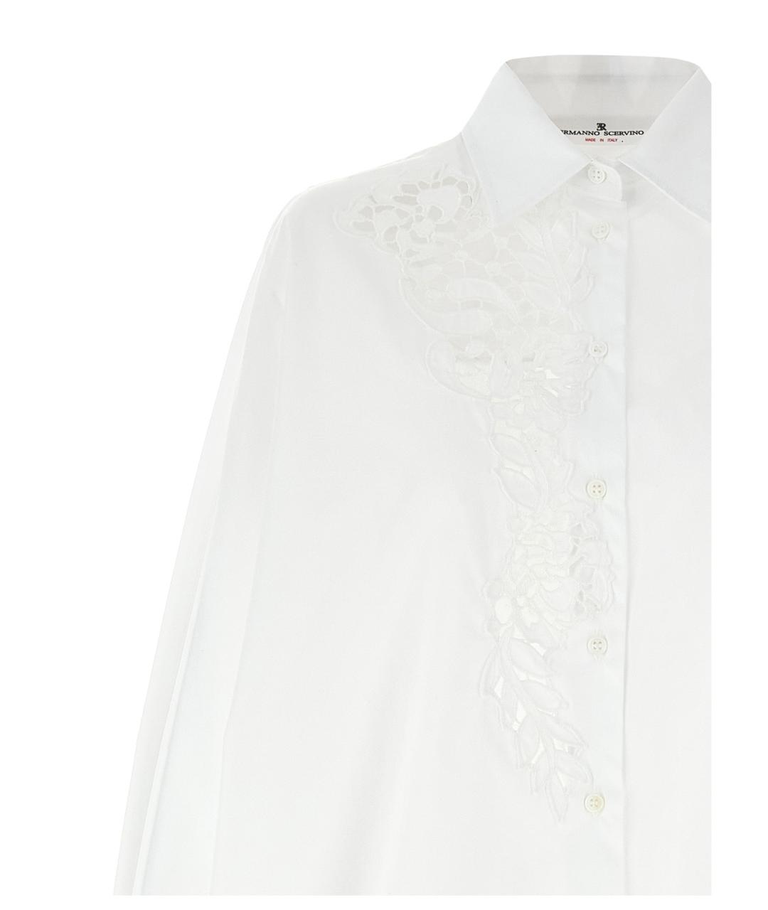 ERMANNO SCERVINO Белая хлопковая рубашка, фото 3