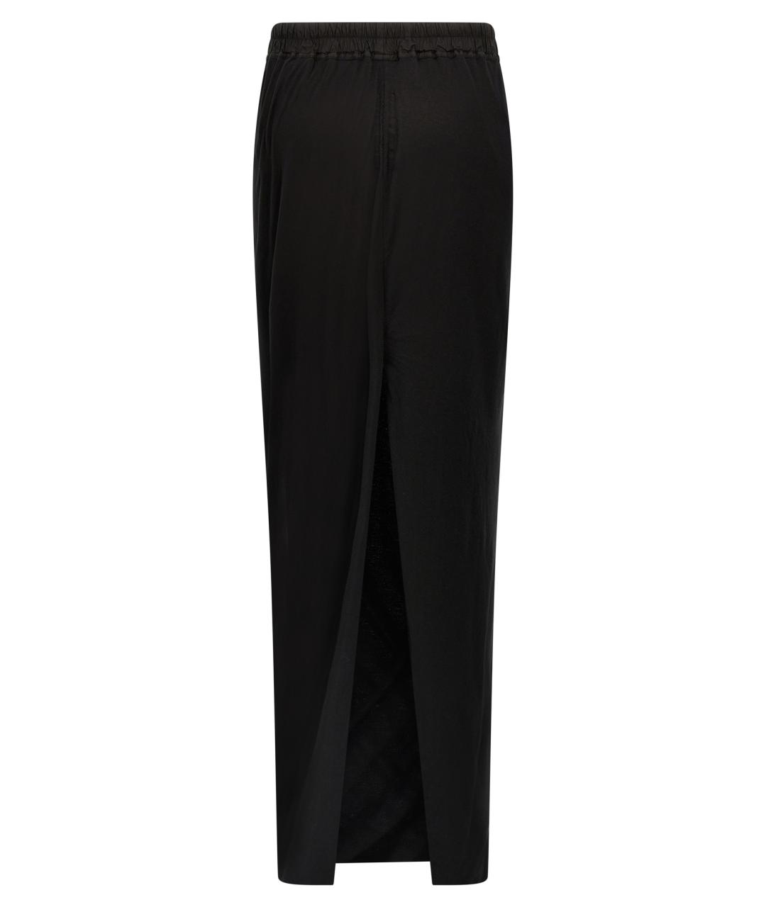 RICK OWENS DRKSHDW Черная хлопковая юбка макси, фото 2