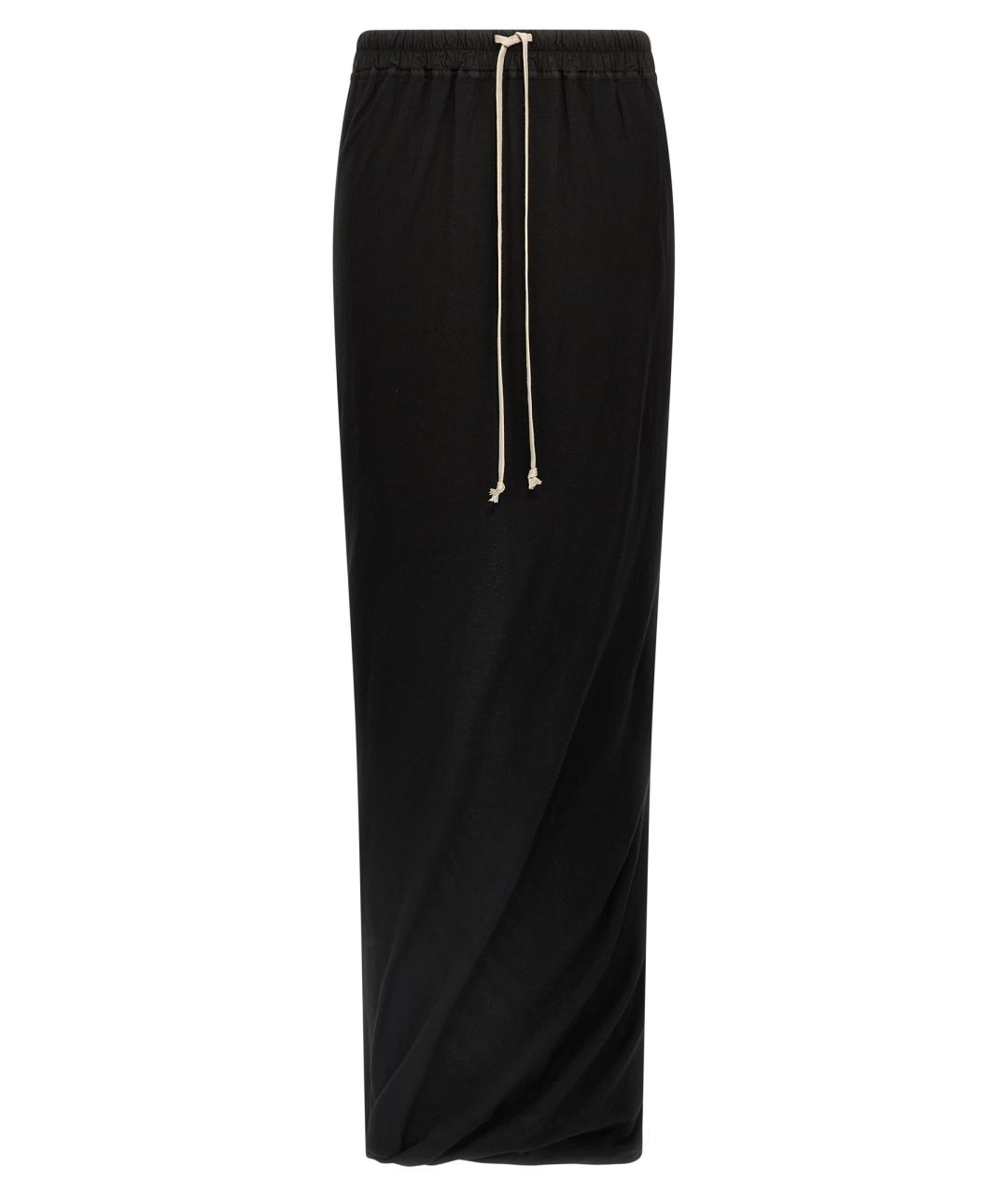 RICK OWENS DRKSHDW Черная хлопковая юбка макси, фото 1