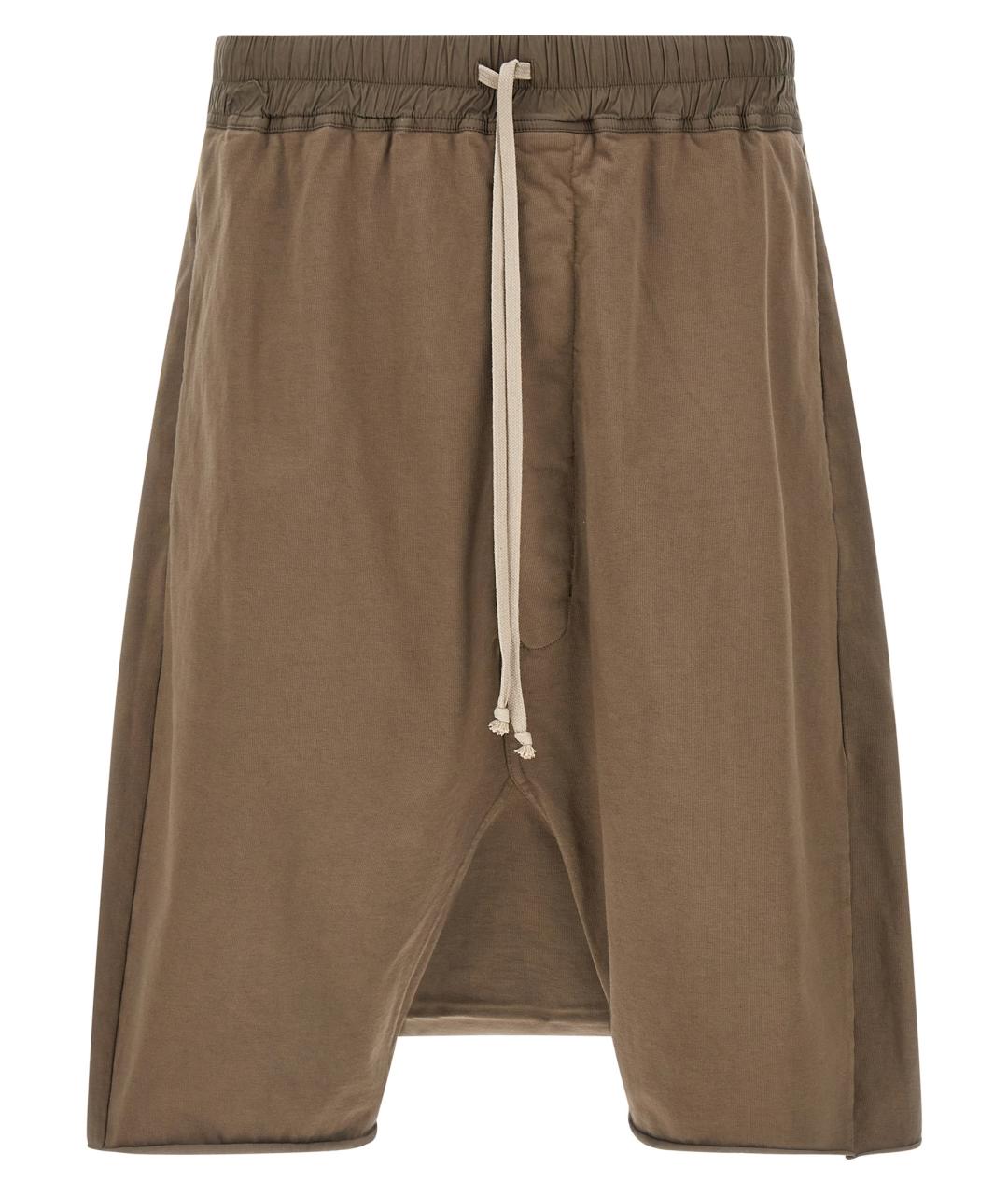 RICK OWENS DRKSHDW Коричневые хлопковые шорты, фото 1