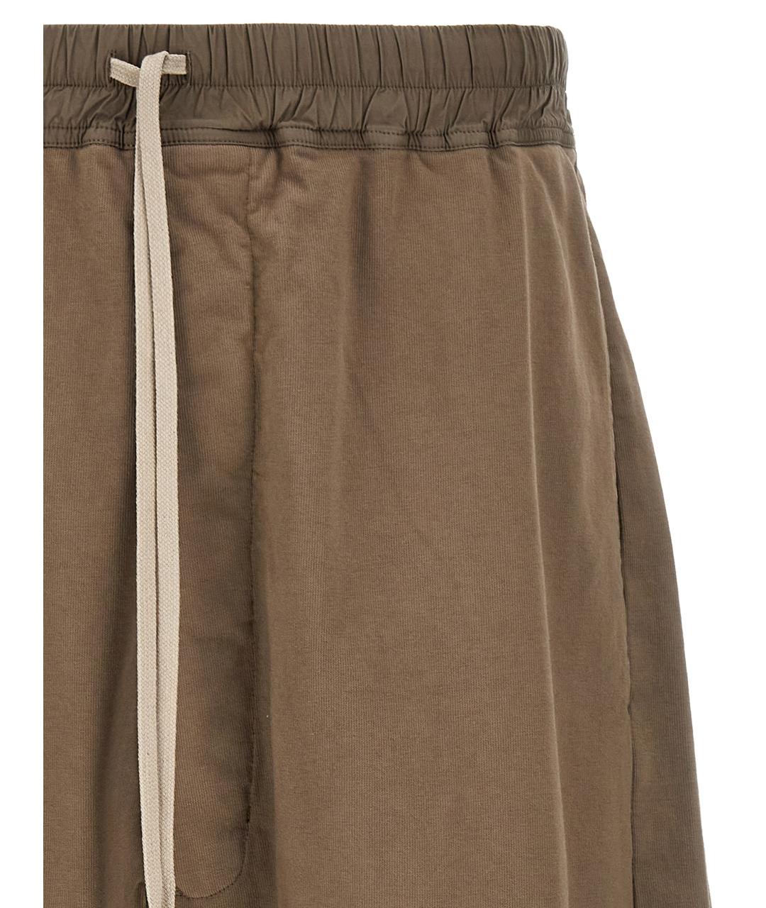 RICK OWENS DRKSHDW Коричневые хлопковые шорты, фото 3