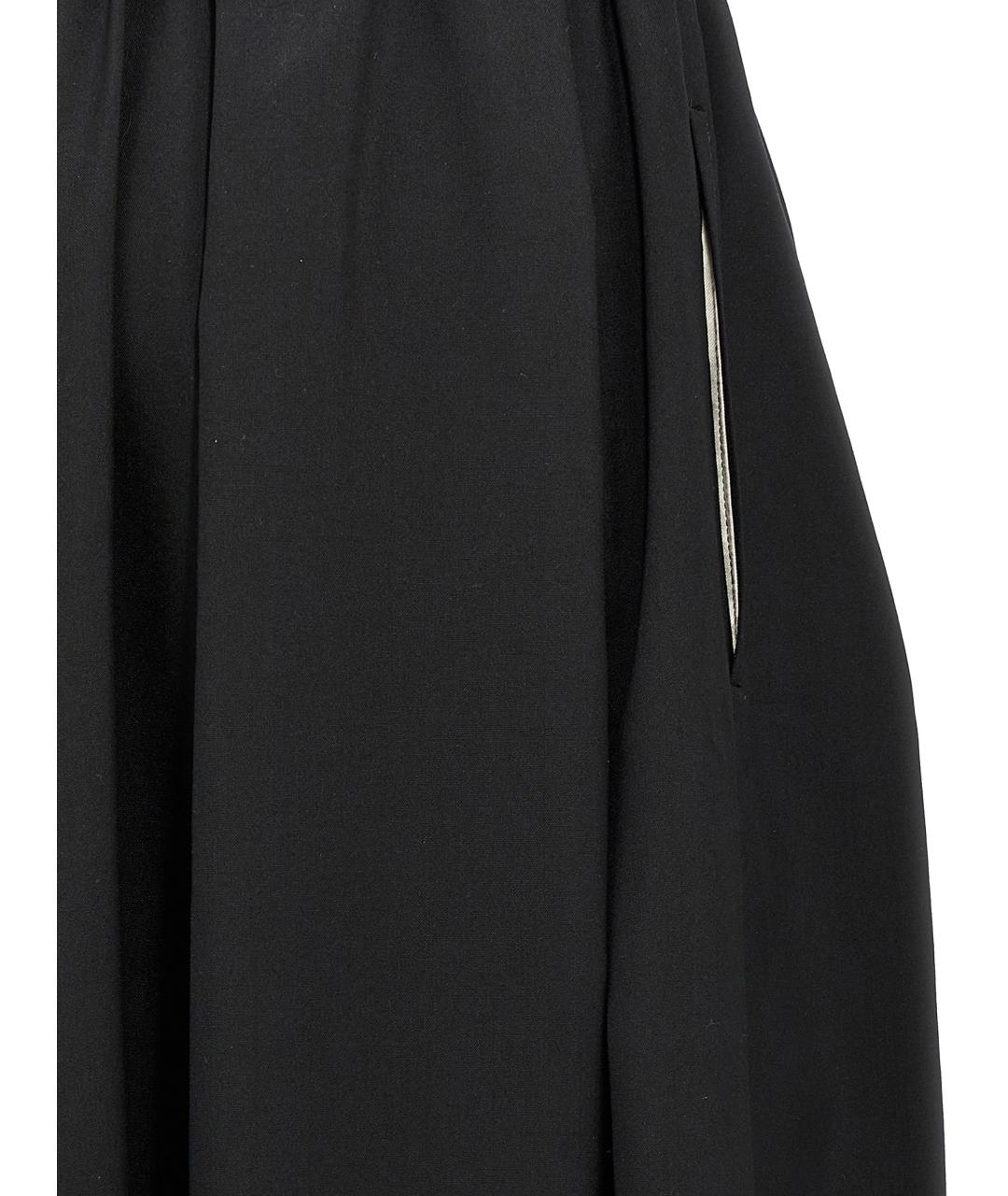 COMME DES GARÇONS Черные шерстяные прямые брюки, фото 4