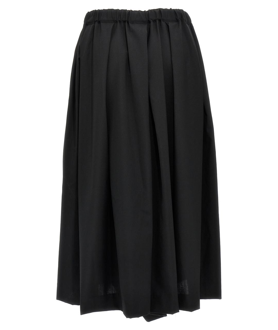 COMME DES GARÇONS Черные шерстяные прямые брюки, фото 2