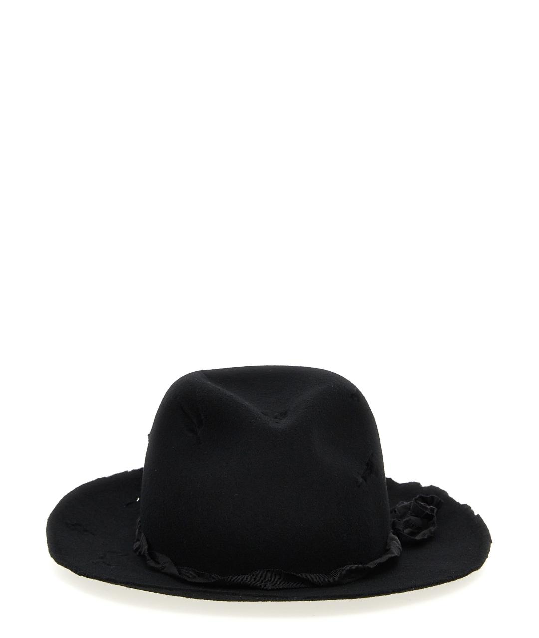 YOHJI YAMAMOTO Черная шерстяная шляпа, фото 1