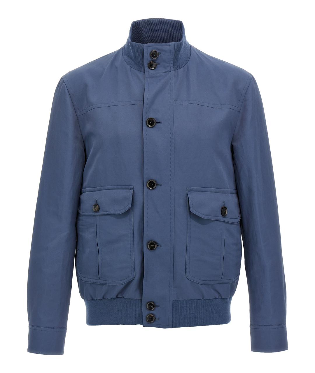 BRIONI Синяя льняная куртка, фото 1
