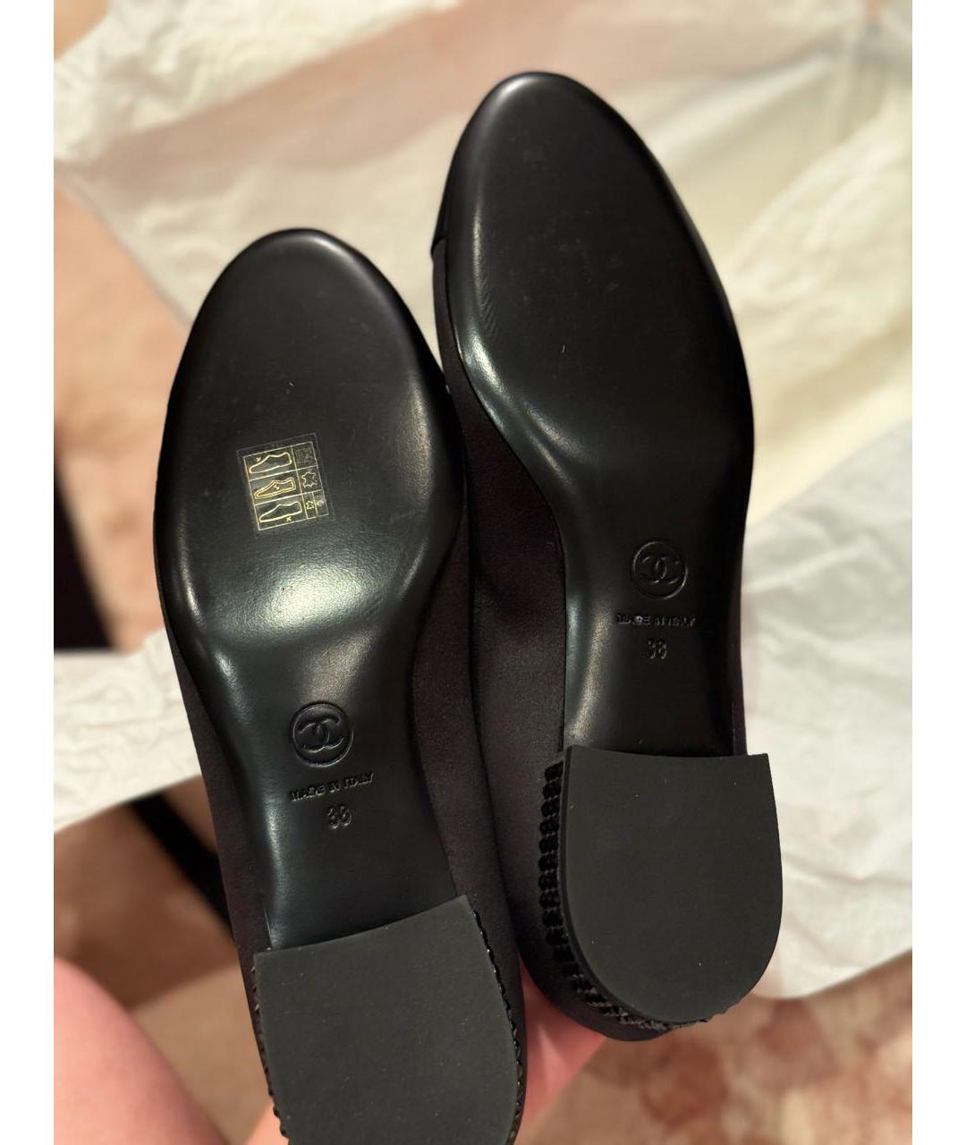 CHANEL Черные балетки, фото 7