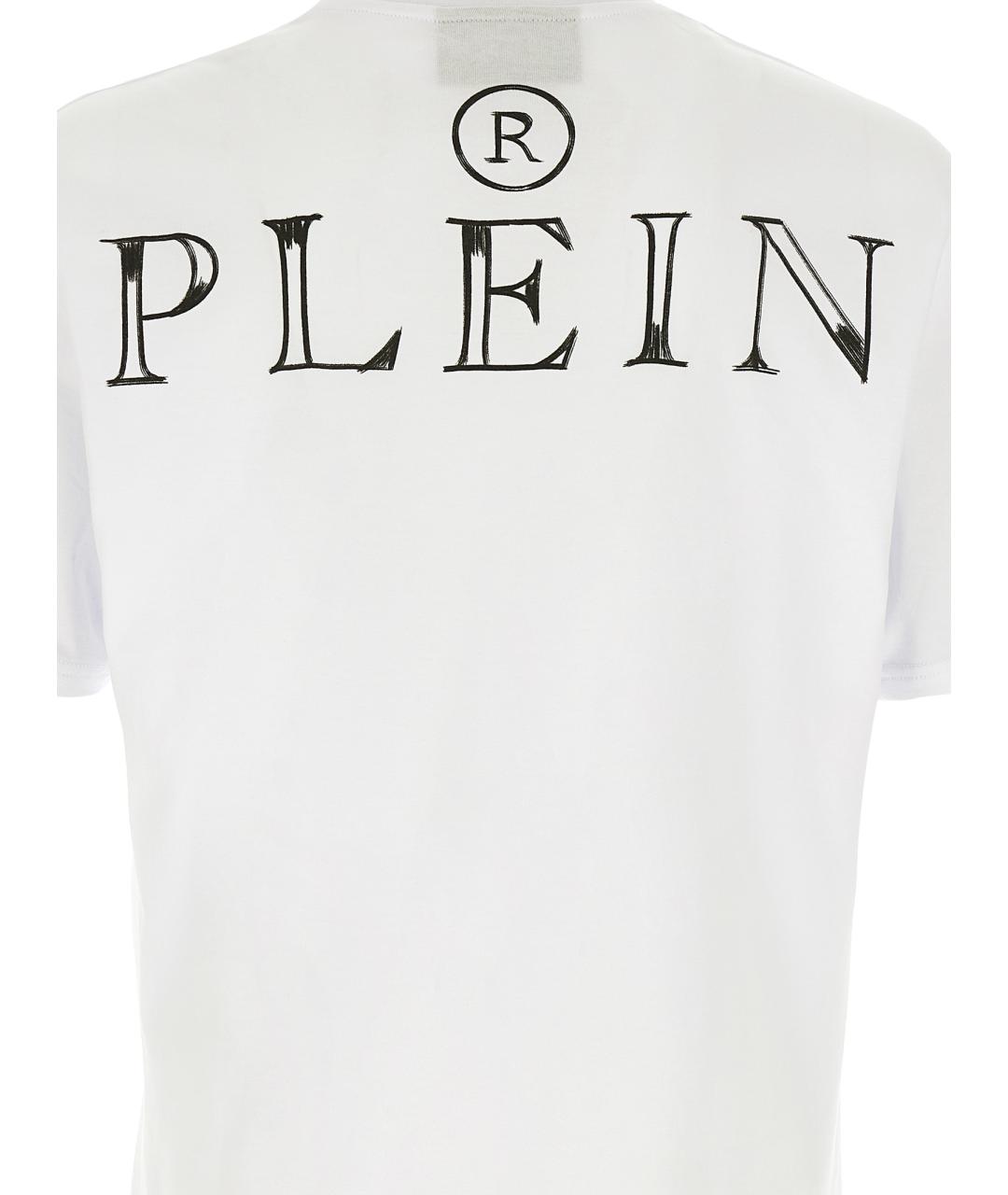 PHILIPP PLEIN Белая хлопковая футболка, фото 4