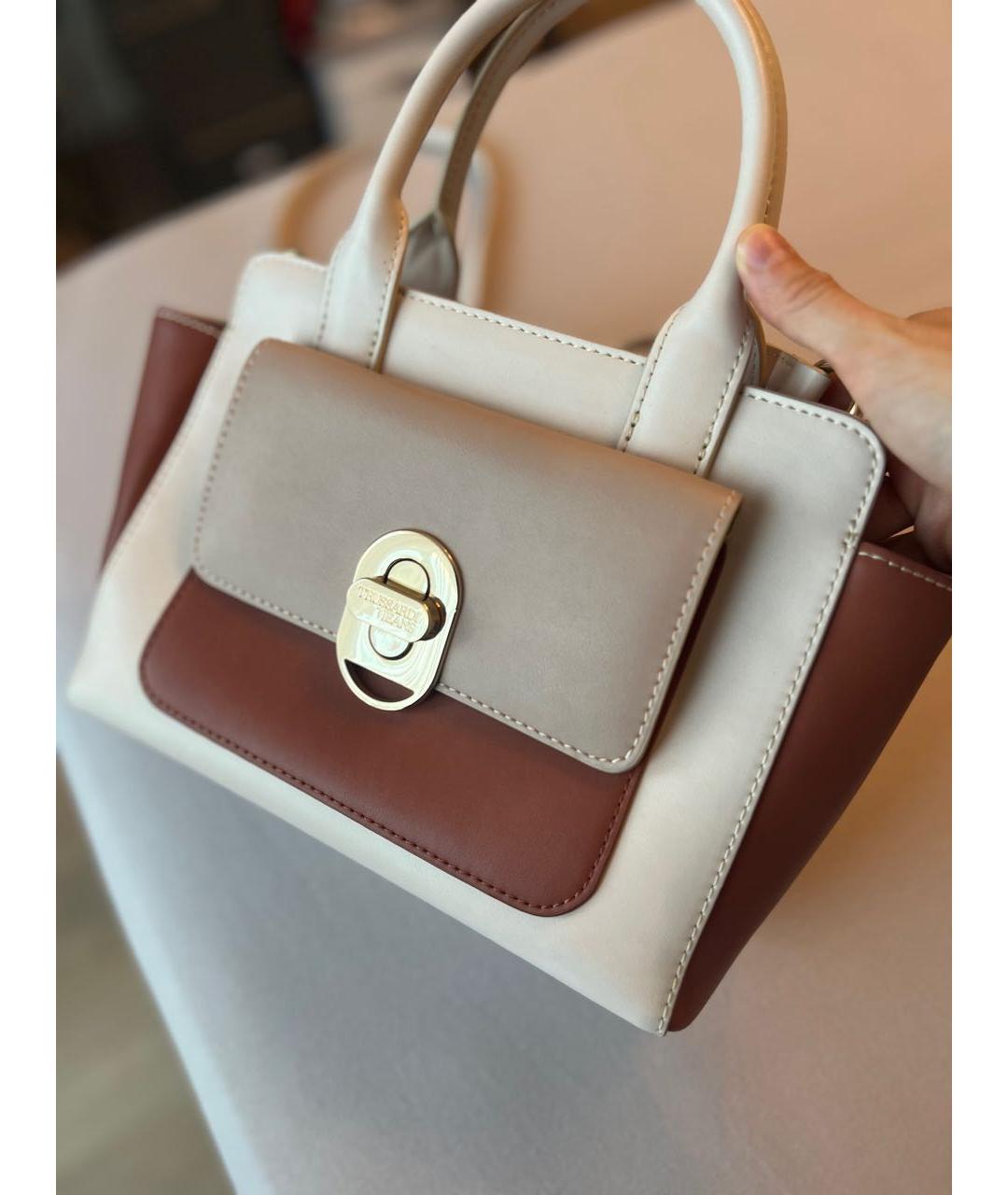 TRUSSARDI Мульти кожаная сумка с короткими ручками, фото 2