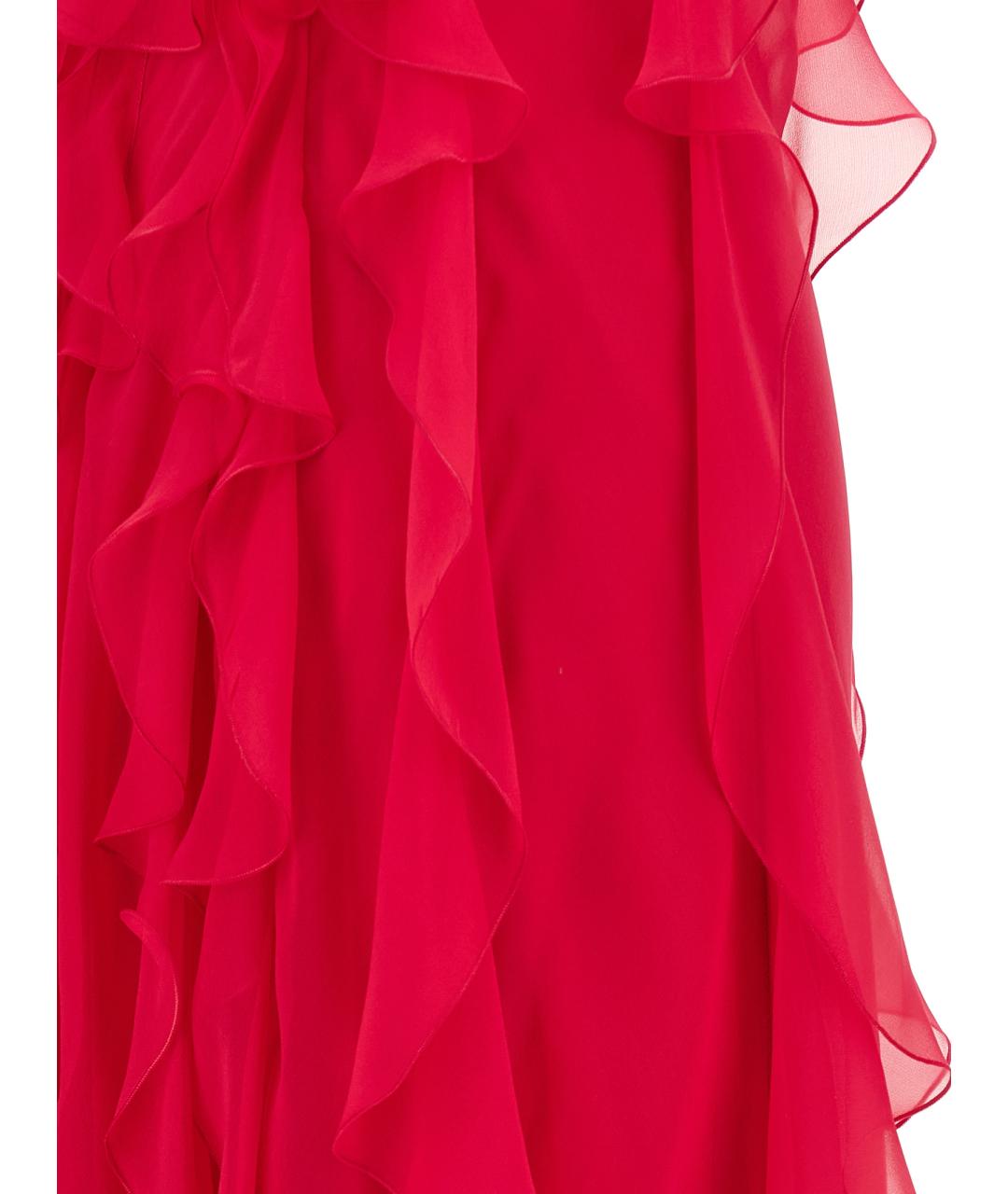 ALBERTA FERRETTI Фуксия шелковое коктейльное платье, фото 4
