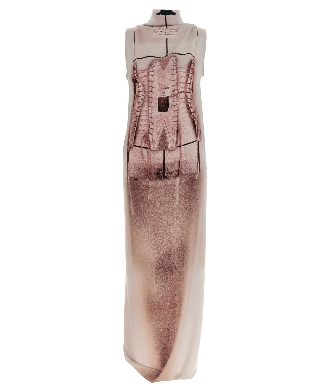 JEAN PAUL GAULTIER Розовое ацетатное коктейльное платье, фото 1