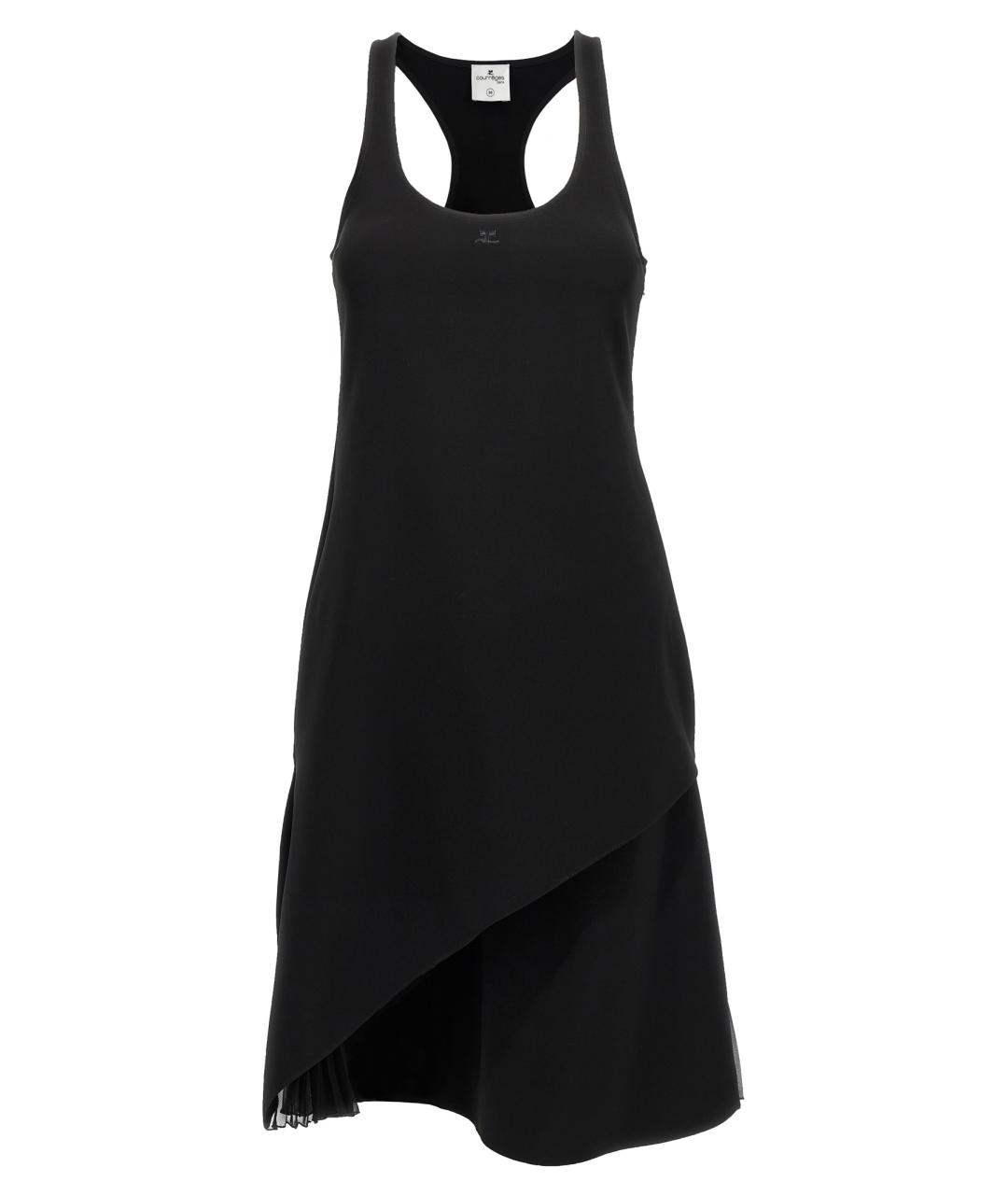 COURREGES Черное полиэстеровое повседневное платье, фото 1