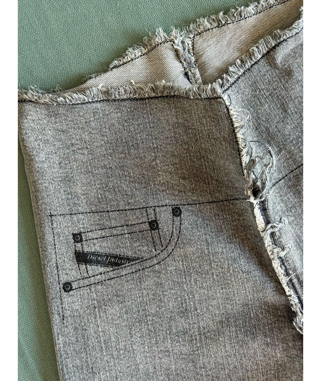 DIESEL Серые хлопковые прямые джинсы, фото 6