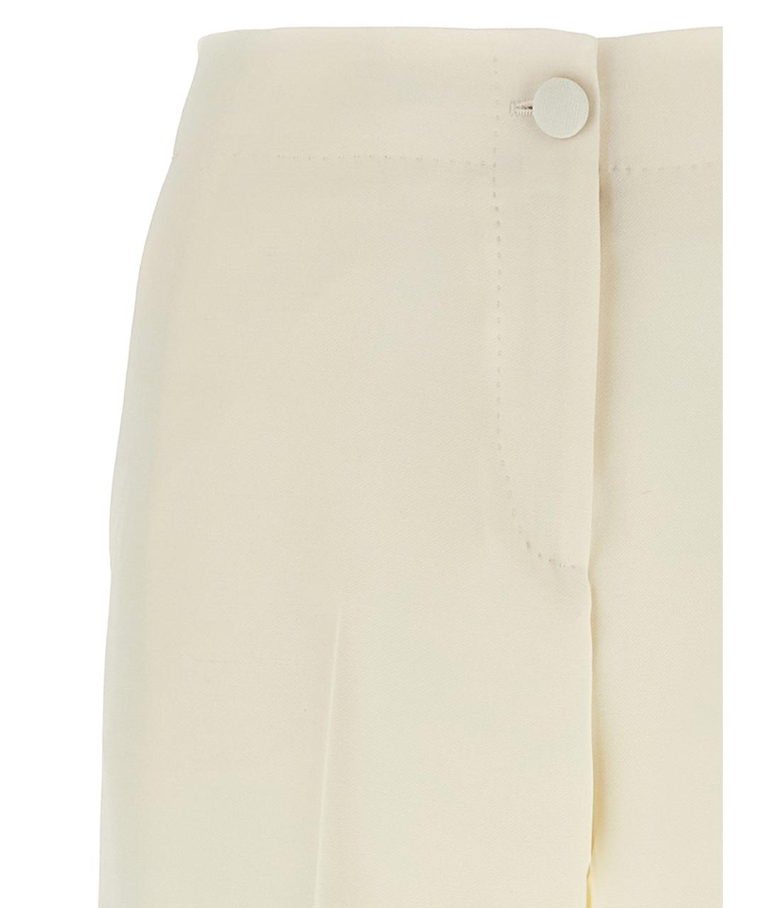 BRIONI Бежевые шерстяные прямые брюки, фото 3