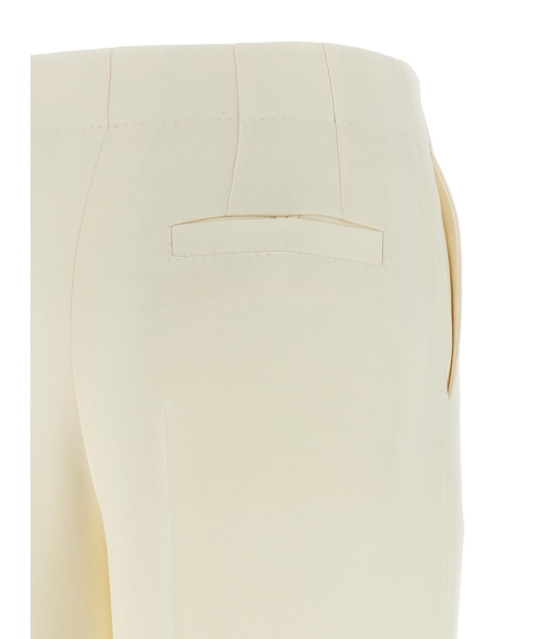 BRIONI Бежевые шерстяные прямые брюки, фото 4
