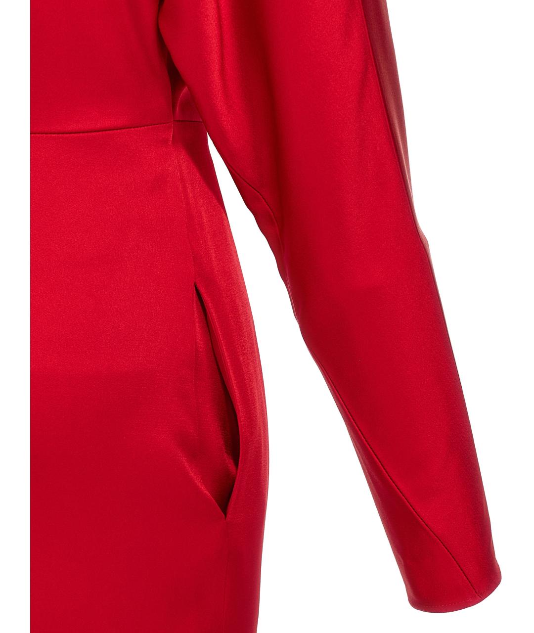 STELLA MCCARTNEY Красное ацетатное коктейльное платье, фото 4