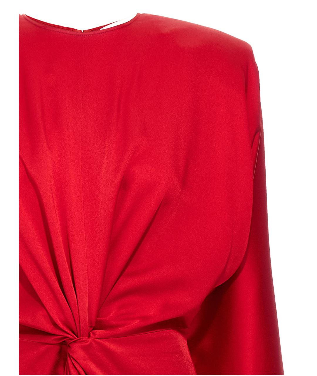 STELLA MCCARTNEY Красное ацетатное коктейльное платье, фото 3