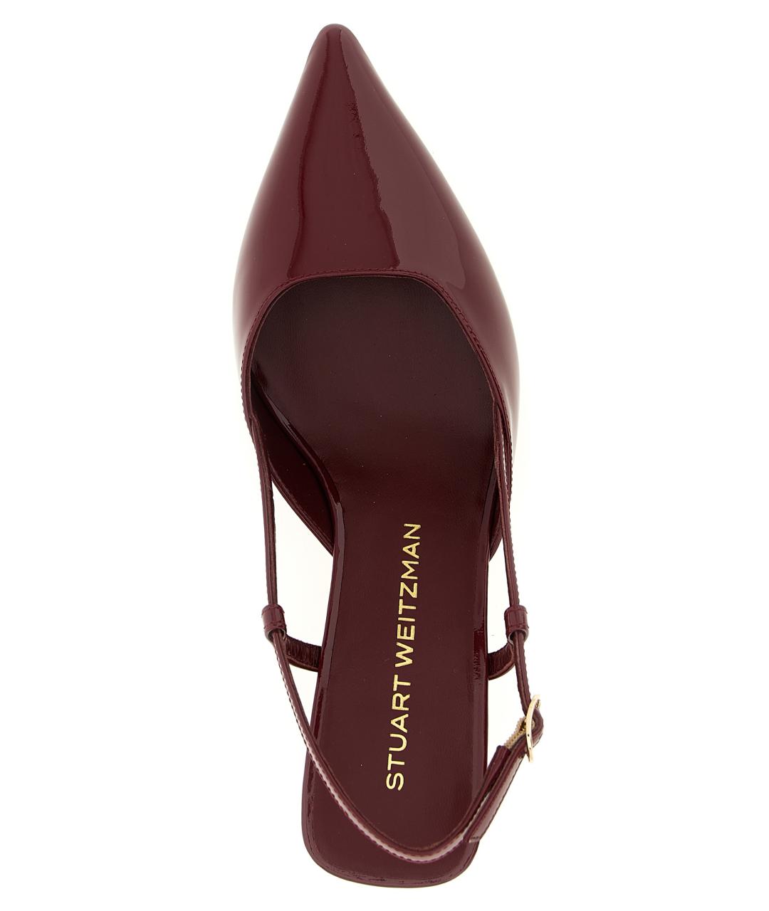 STUART WEITZMAN Бордовые туфли из лакированной кожи, фото 4