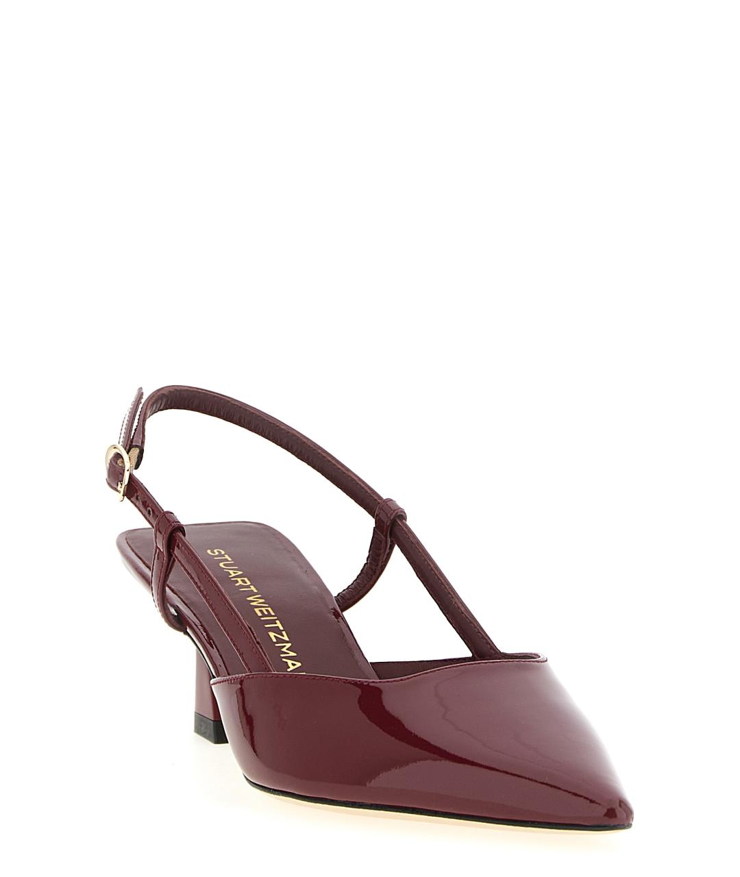 STUART WEITZMAN Бордовые туфли из лакированной кожи, фото 2