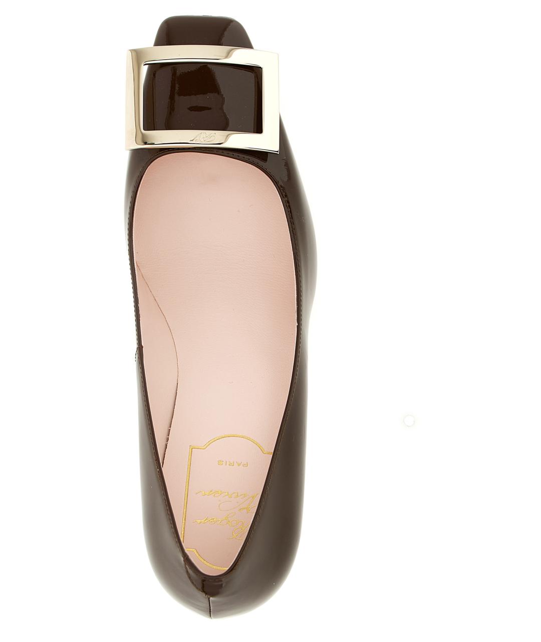 ROGER VIVIER Коричневые туфли из лакированной кожи, фото 4