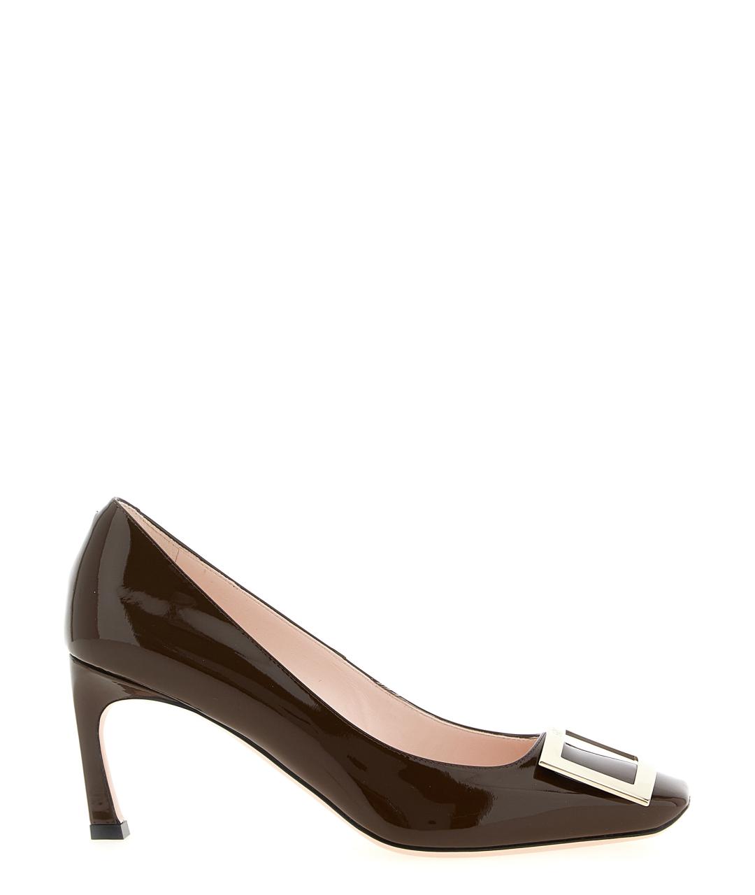 ROGER VIVIER Коричневые туфли из лакированной кожи, фото 1