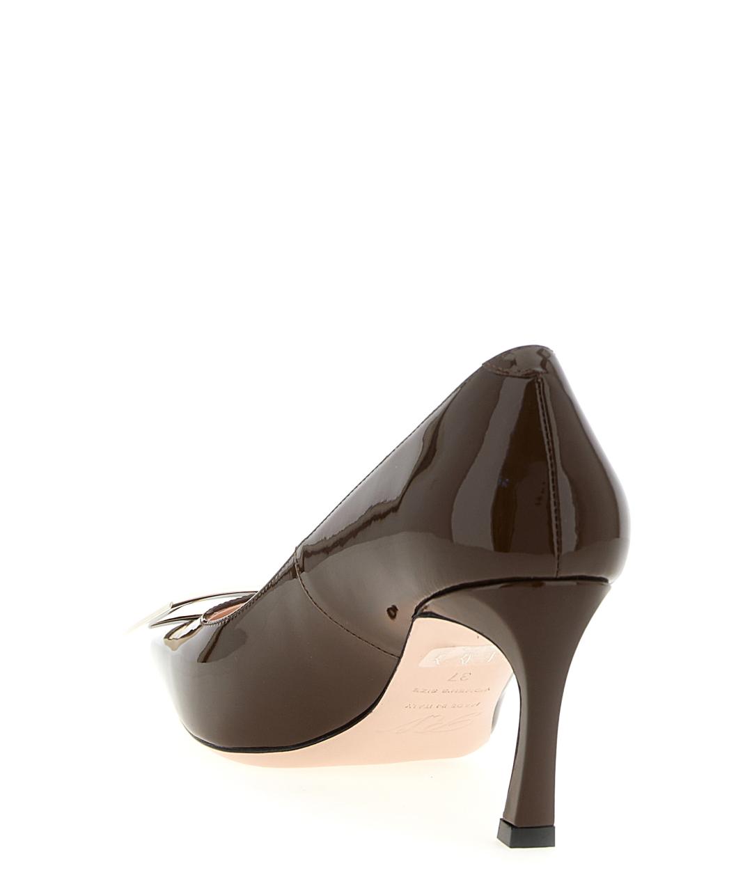 ROGER VIVIER Коричневые туфли из лакированной кожи, фото 3