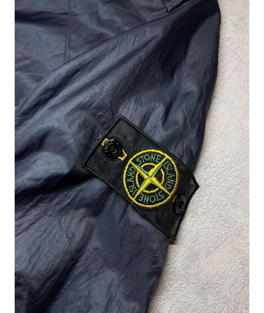 STONE ISLAND Темно-синяя полиамидовая куртка, фото 4