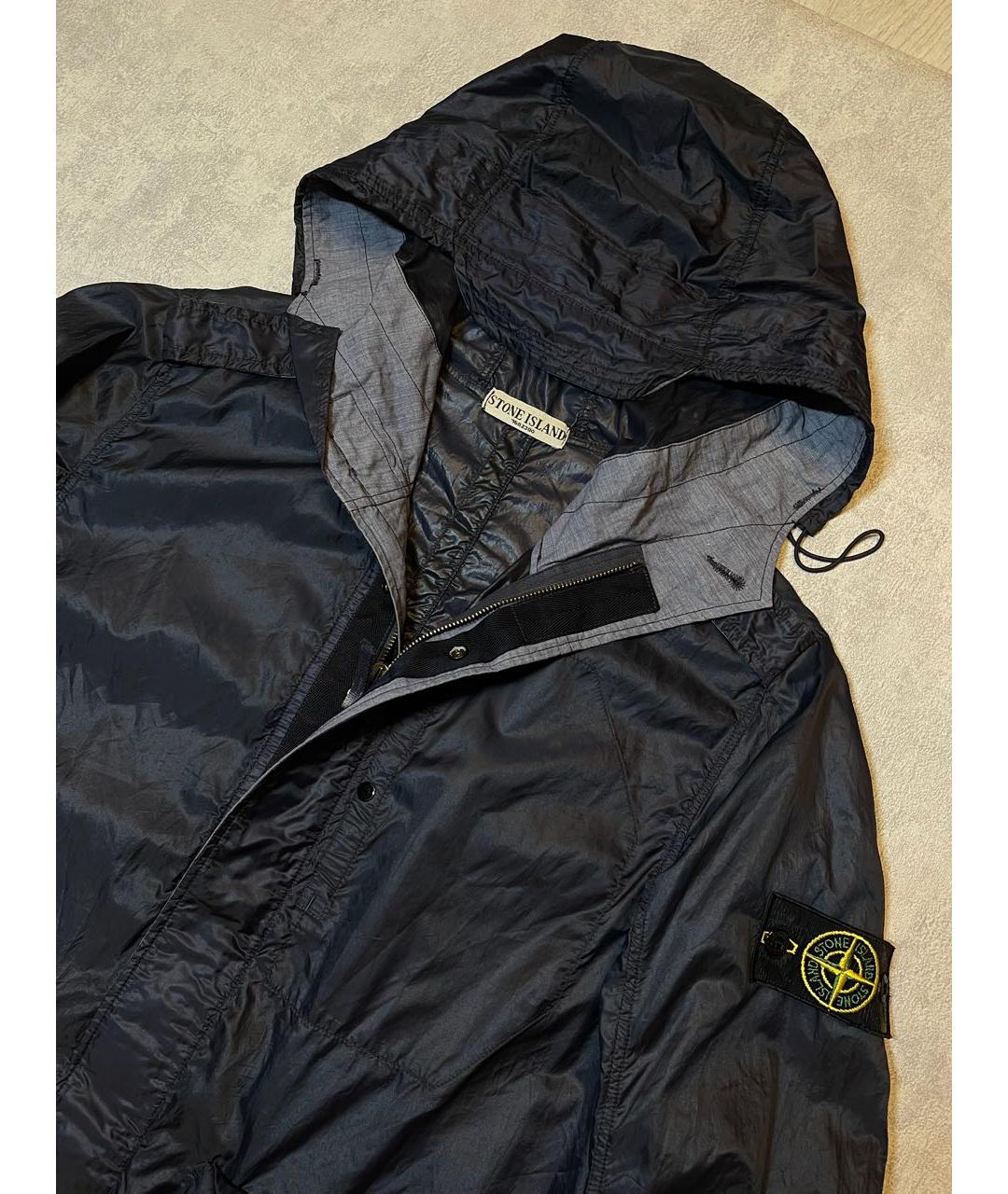 STONE ISLAND Темно-синяя полиамидовая куртка, фото 2