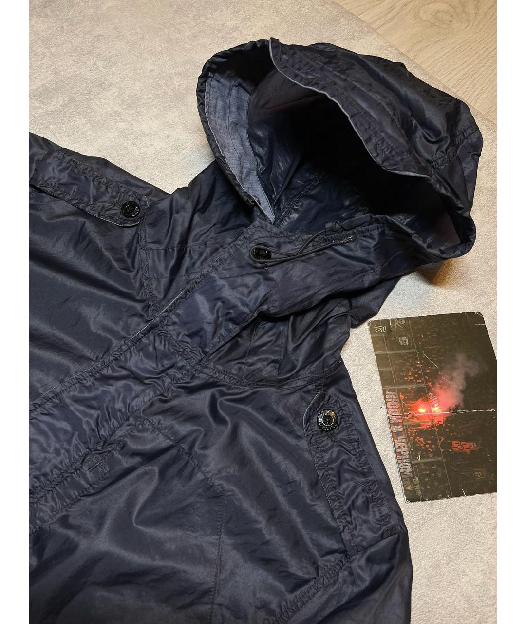 STONE ISLAND Темно-синяя полиамидовая куртка, фото 3