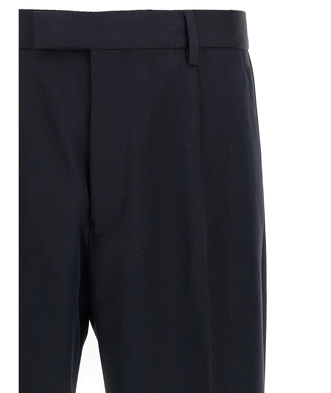 ZEGNA Синие хлопковые повседневные брюки, фото 3