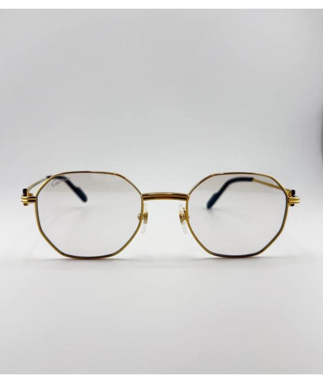 CARTIER Золотые металлические солнцезащитные очки, фото 3