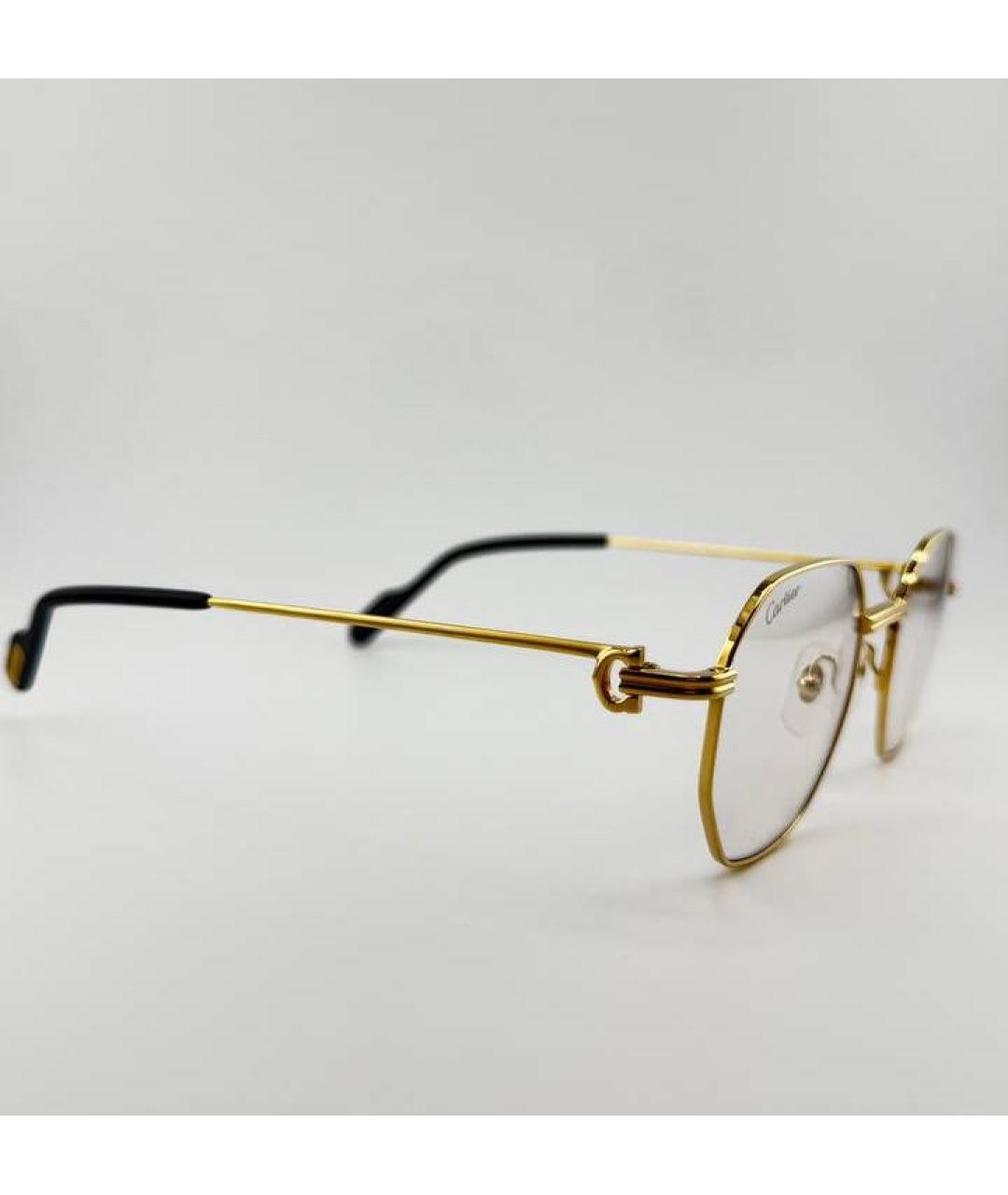 CARTIER Золотые металлические солнцезащитные очки, фото 2