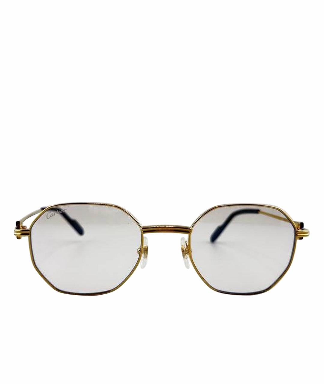CARTIER Золотые металлические солнцезащитные очки, фото 1