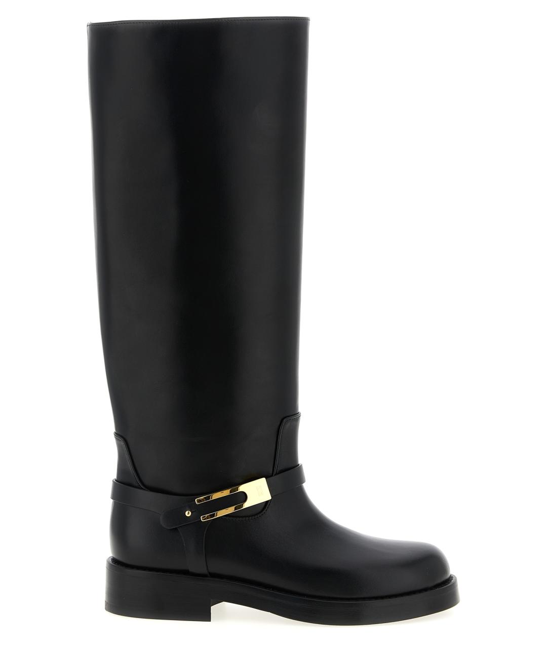 ELISABETTA FRANCHI Черные кожаные сапоги, фото 1