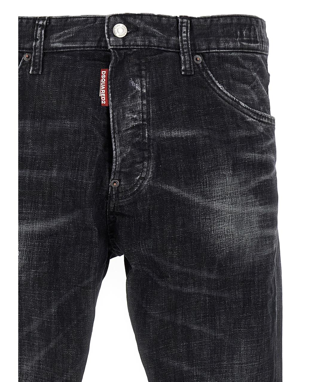DSQUARED2 Черные хлопковые джинсы скинни, фото 3