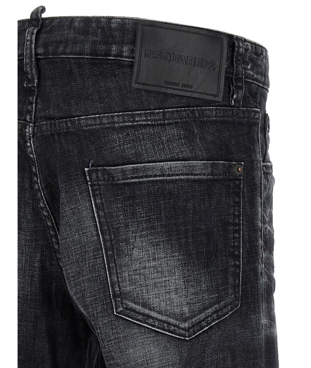 DSQUARED2 Черные хлопковые джинсы скинни, фото 4