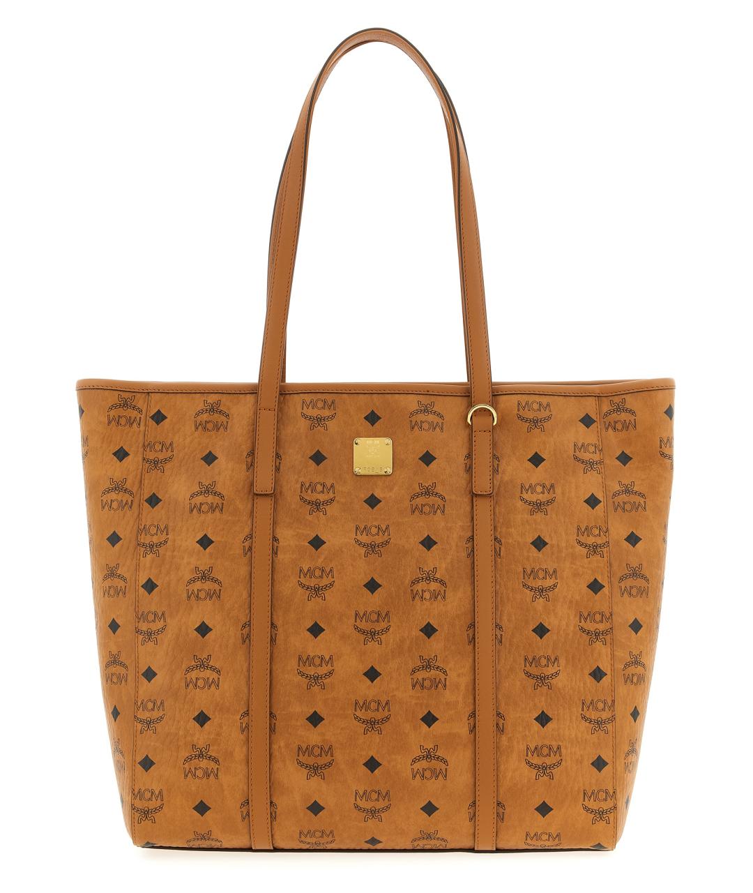 MCM Коричневая сумка тоут из искусственной кожи, фото 1