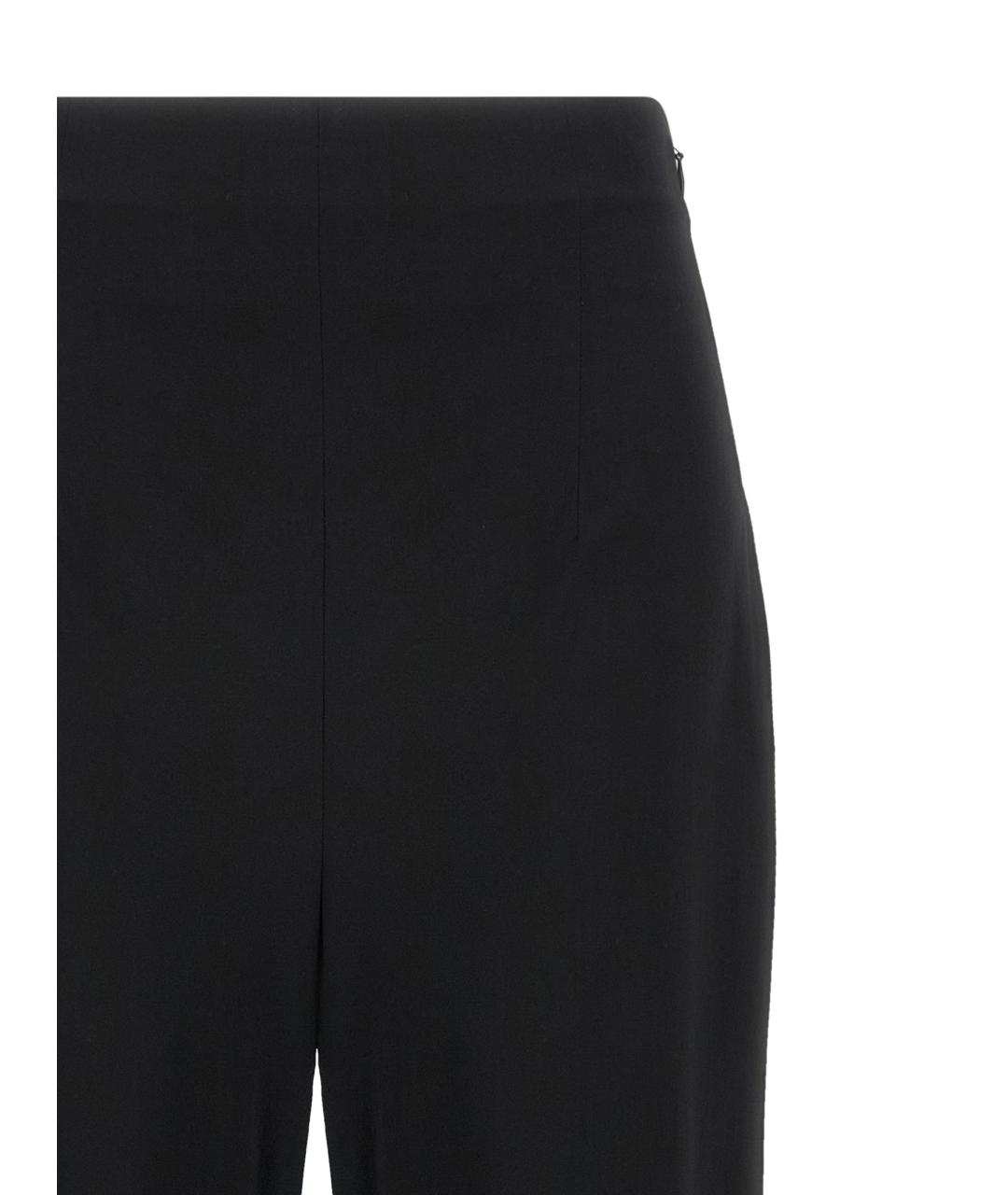 ALBERTA FERRETTI Черные шерстяные прямые брюки, фото 3