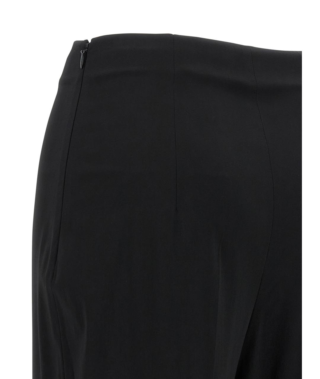ALBERTA FERRETTI Черные шерстяные прямые брюки, фото 4