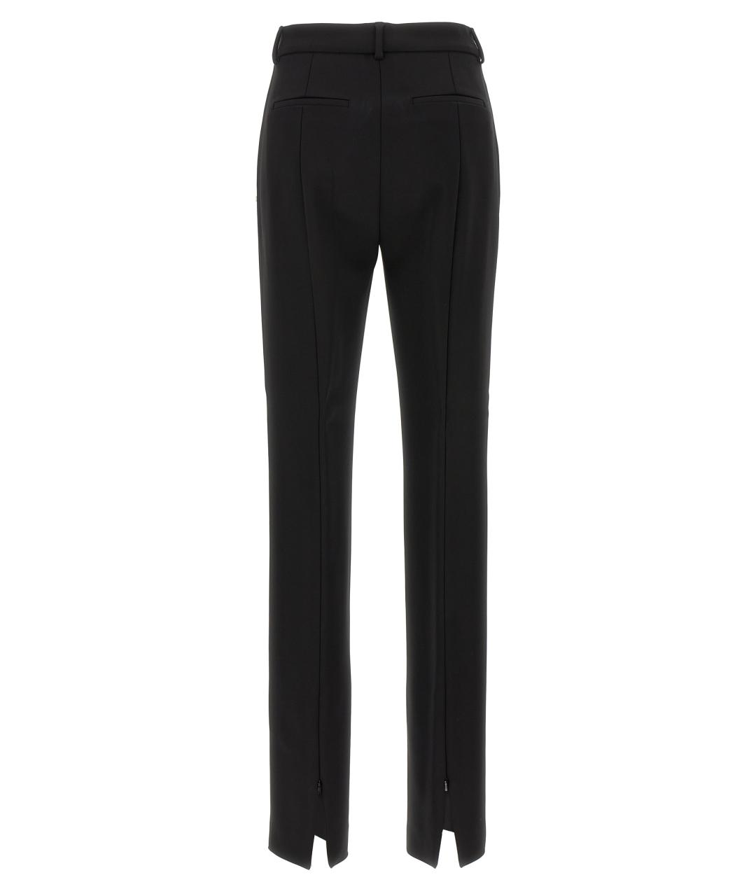 SPORTMAX Черные вискозные прямые брюки, фото 2