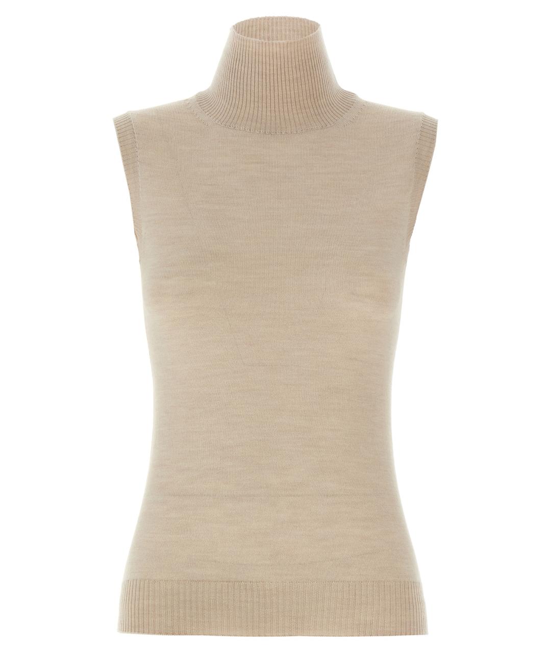 SPORTMAX Бежевая шерстяная жилетка, фото 1
