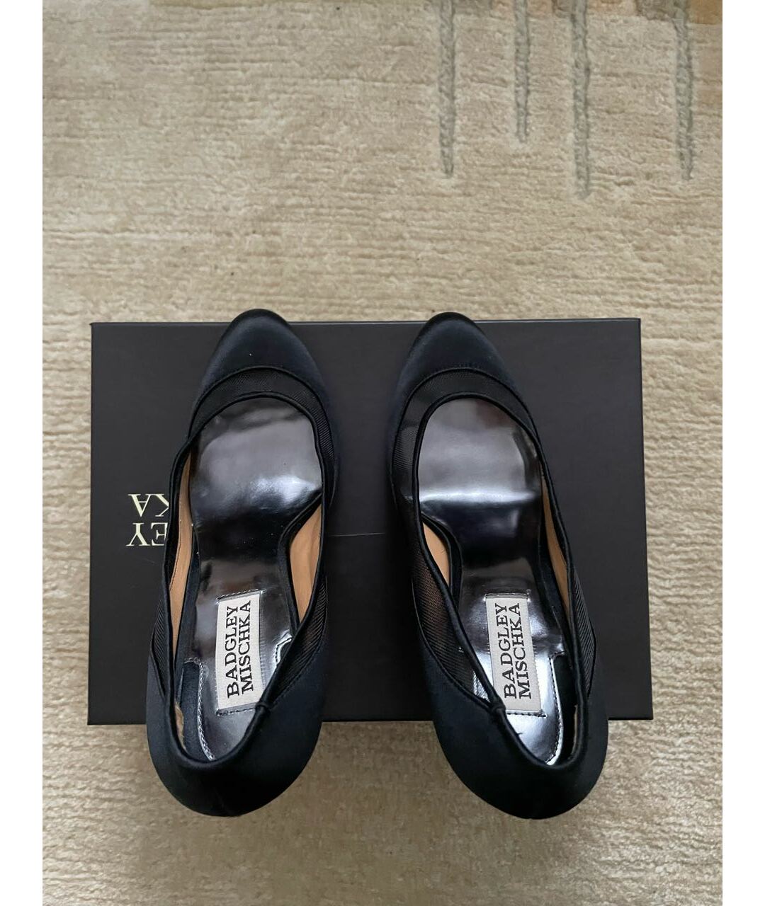 BADGLEY MISCHKA Черные текстильные туфли, фото 3