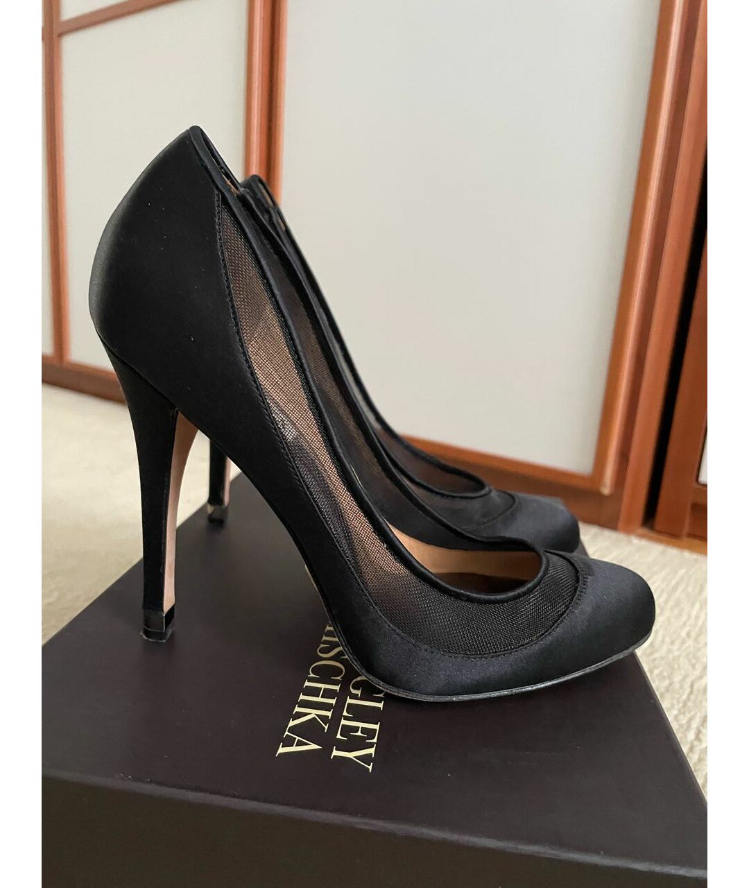 BADGLEY MISCHKA Черные текстильные туфли, фото 9