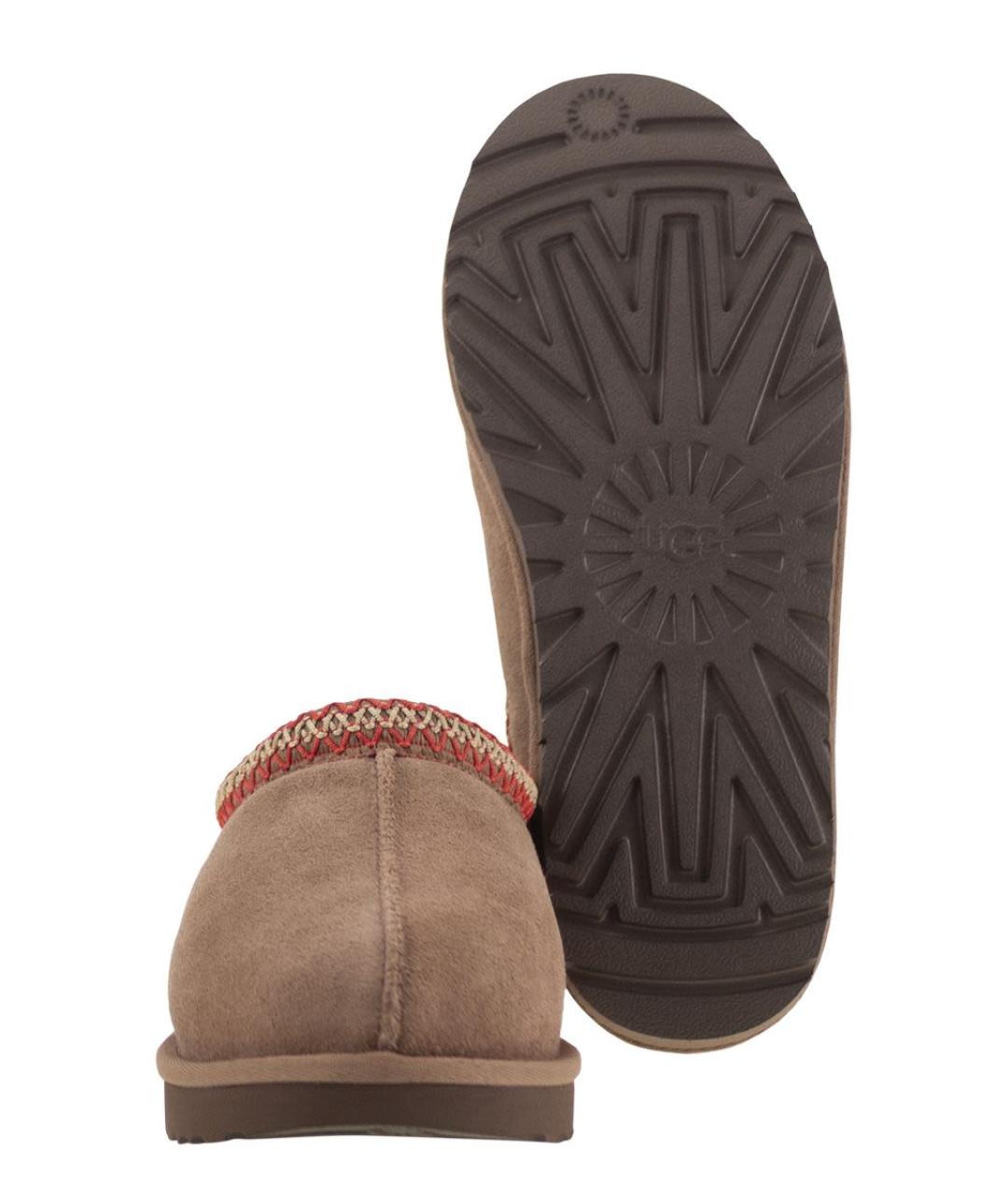 UGG AUSTRALIA Бежевые кожаные сабо, фото 5
