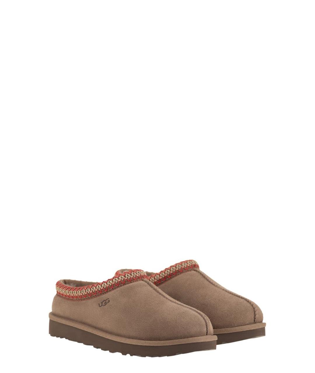 UGG AUSTRALIA Бежевые кожаные сабо, фото 4